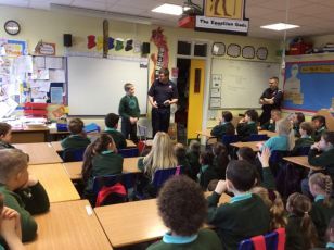 Firemen visit Primary 5