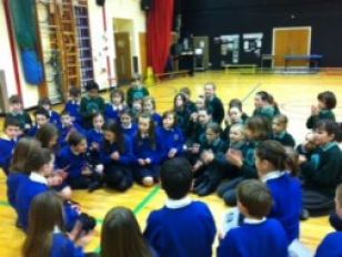 P7 involved in Reach Across Activities with Chapel Road PS